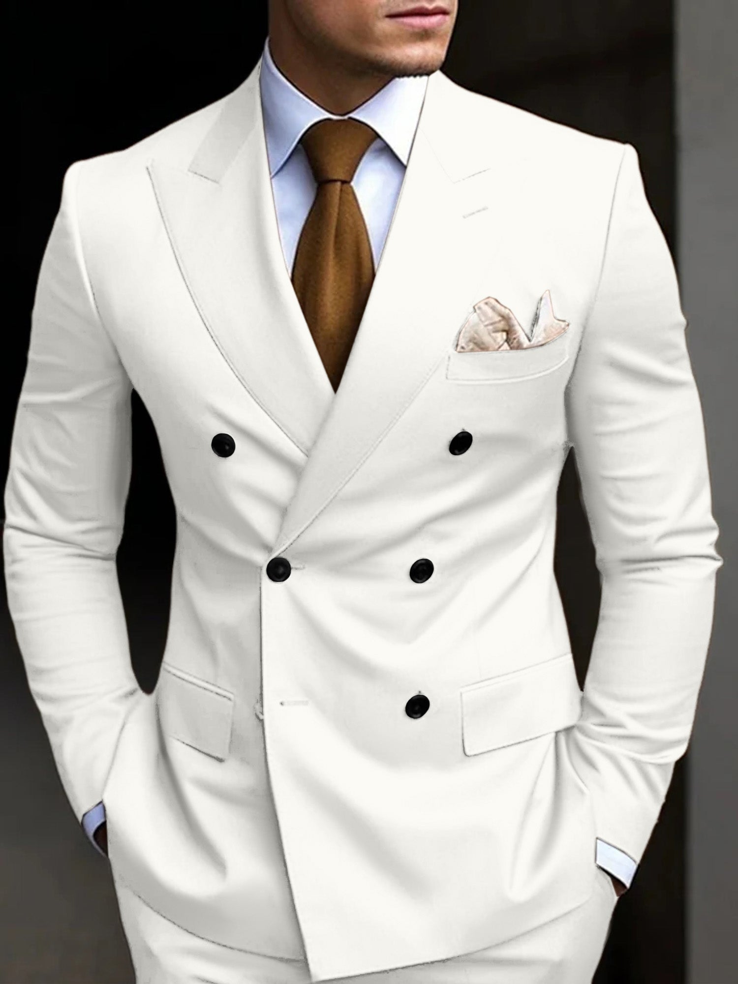 Men's Wedding Guest Double Breasted Suit | Formal-15