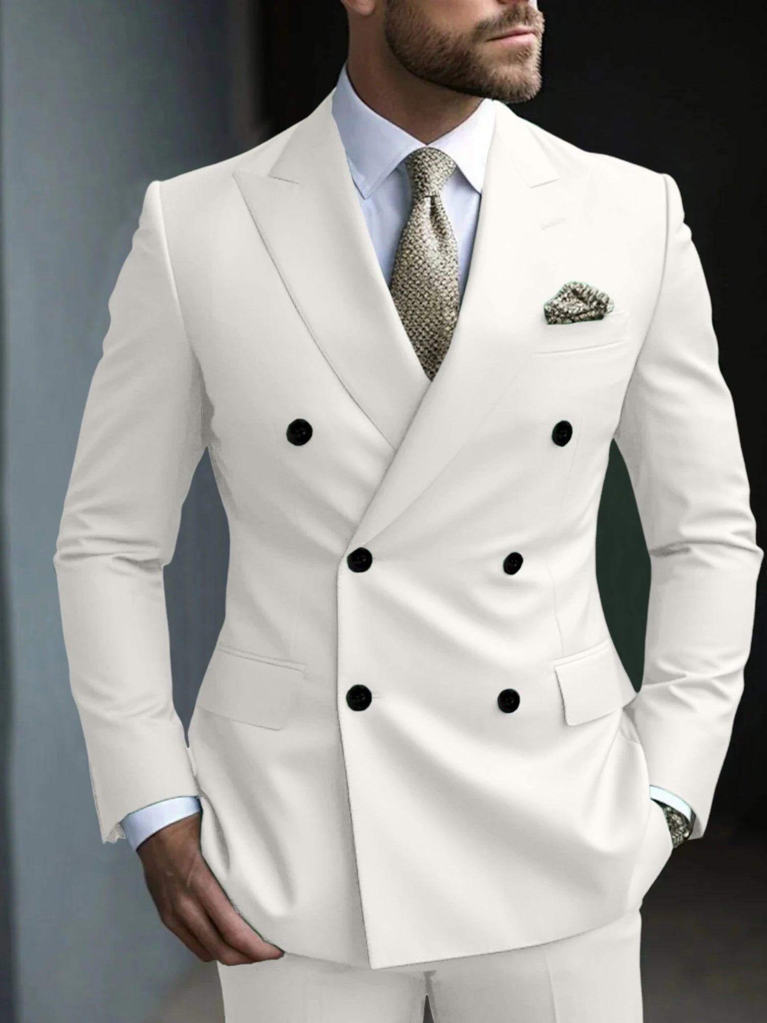 Men's Double Breasted Suit | Formal Party-17