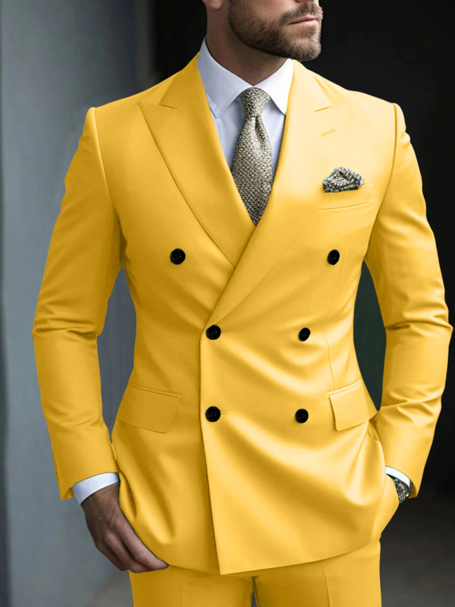 Men's Double Breasted Suit | Formal Party-18