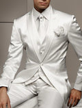 Men's White Suit | Formal Party Single Breasted-1