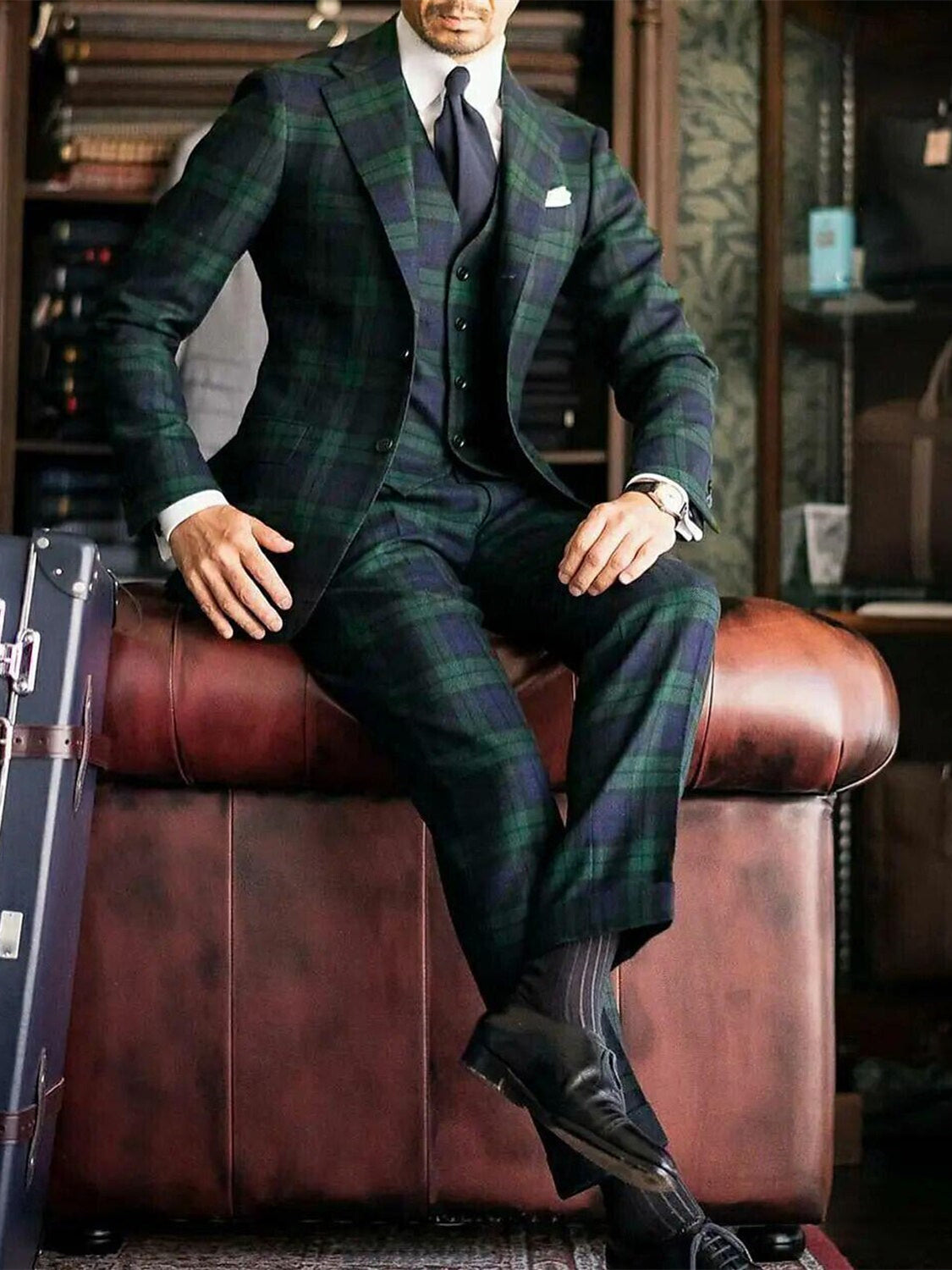 Men's Plaid Suit | Wedding Guest Formal-3