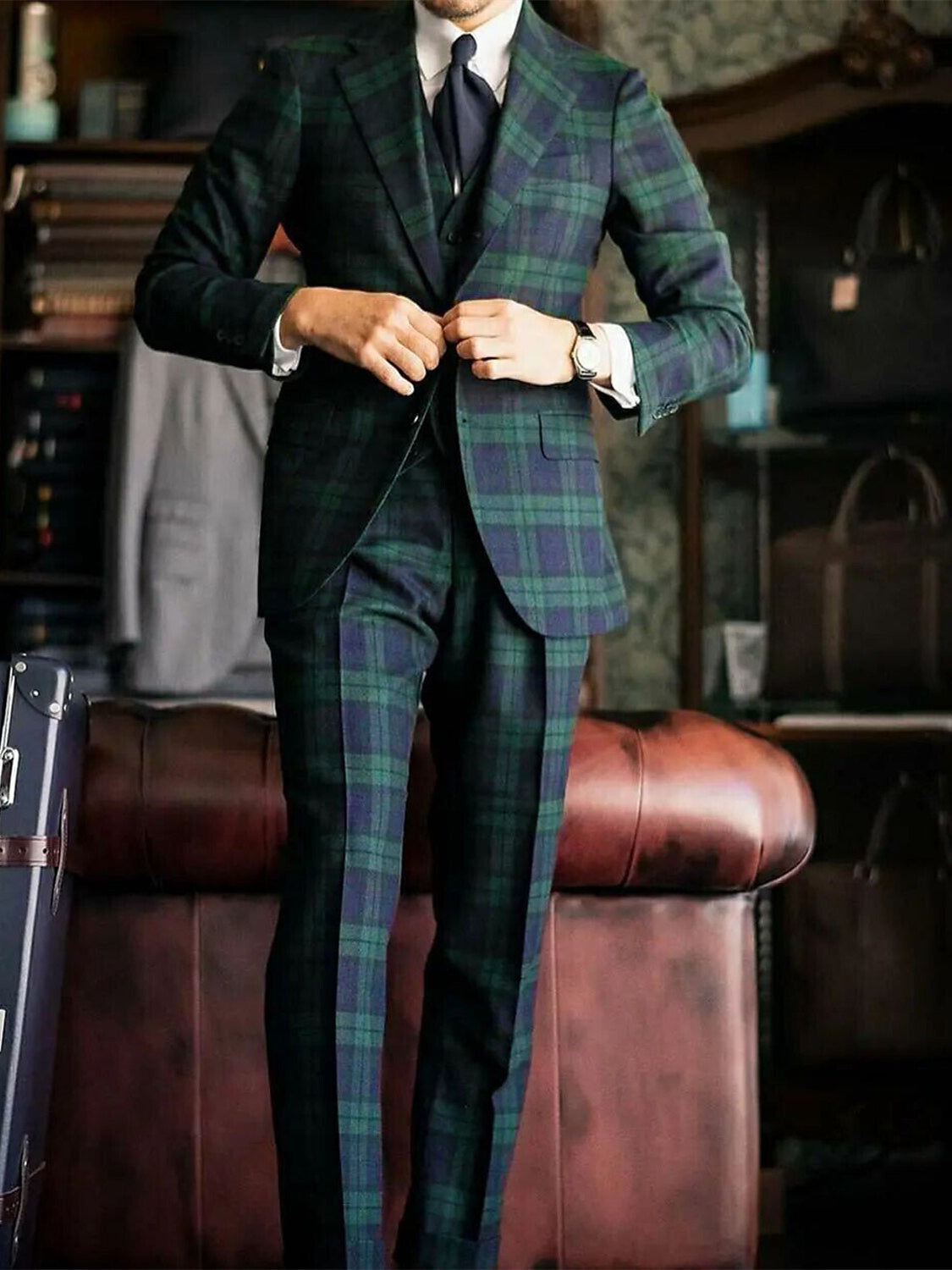 Men's Plaid Suit | Wedding Guest Formal-1