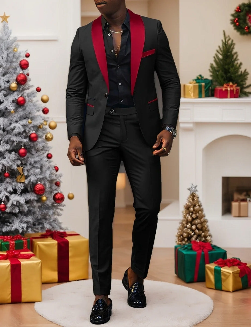 Men's Gray Suit | Wedding Formal Two Piece-30
