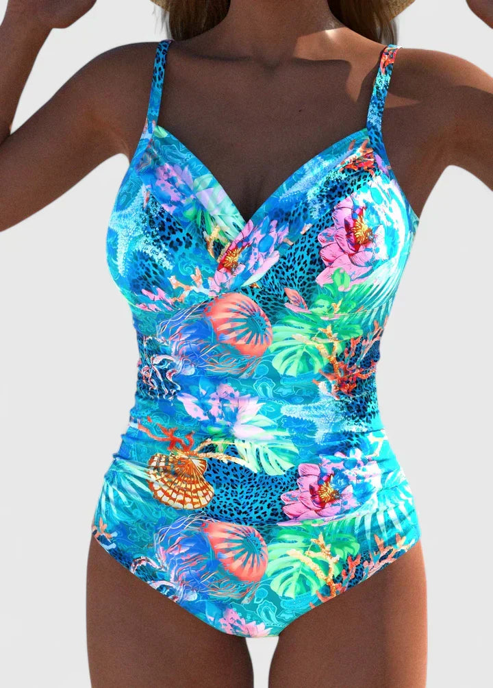 Women's Floral Swimsuit | Summer Beach Bodycon-1