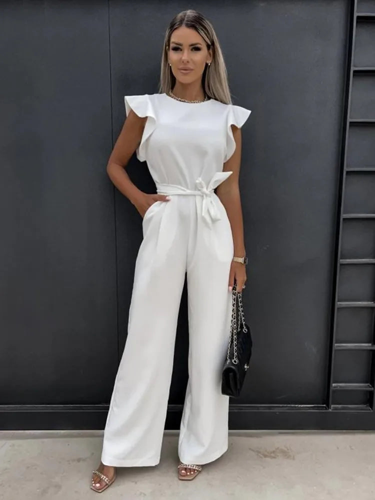 Women's Wide Leg Jumpsuit | Wedding Guest Evening-2