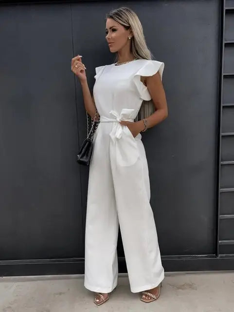 Women's Wide Leg Jumpsuit | Wedding Guest Evening-7