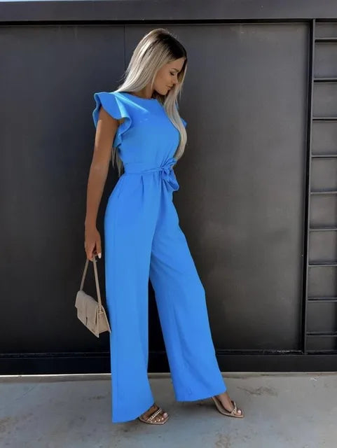 Women's Wide Leg Jumpsuit | Wedding Guest Evening-8