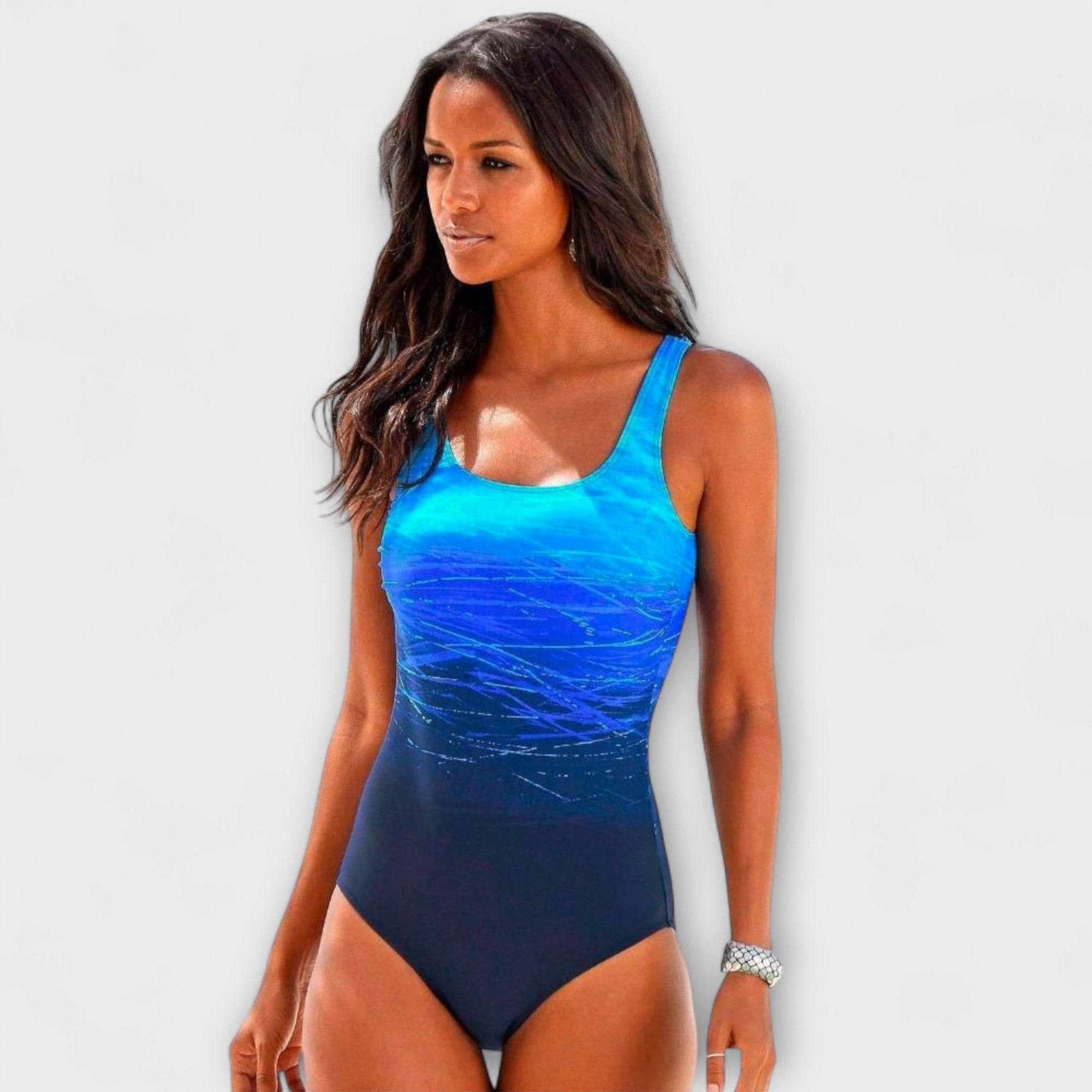 Women's Summer Swimsuit | Bodycon Blue Gradient-1