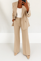 Women's Suit Set | Single-Breasted Blazer & Pants-3
