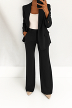 Women's Suit Set | Single-Breasted Blazer & Pants-6