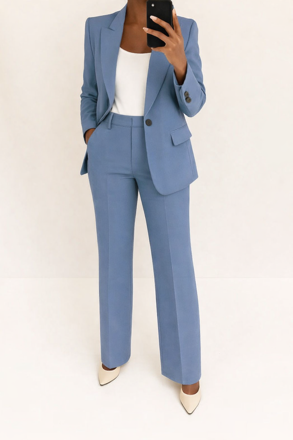 Women's Suit Set | Single-Breasted Blazer & Pants-1