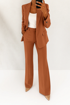 Women's Suit Set | Single-Breasted Blazer & Pants-4