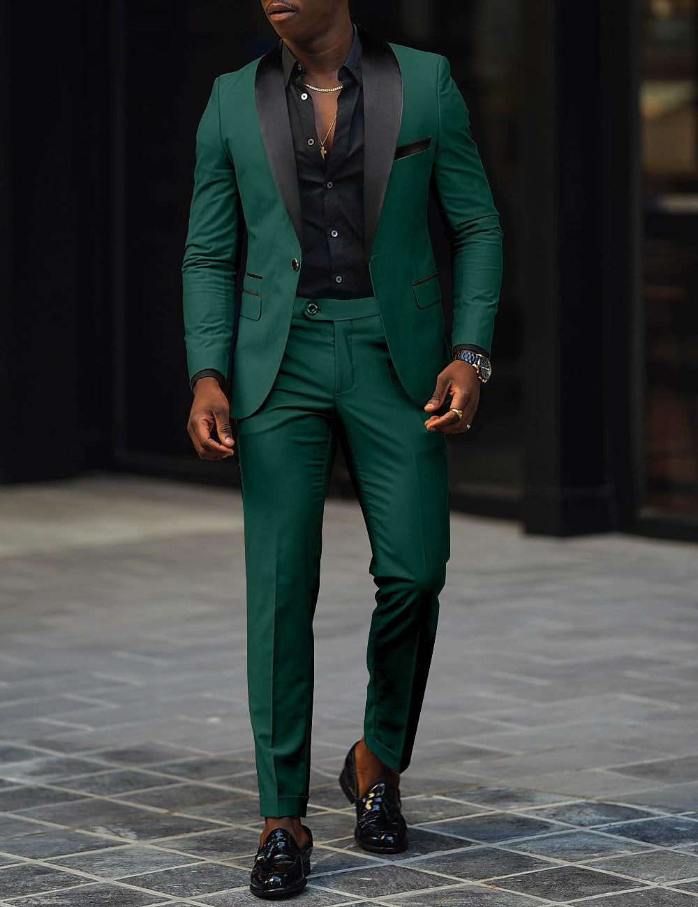 Men's Gray Suit | Wedding Formal Two Piece-9