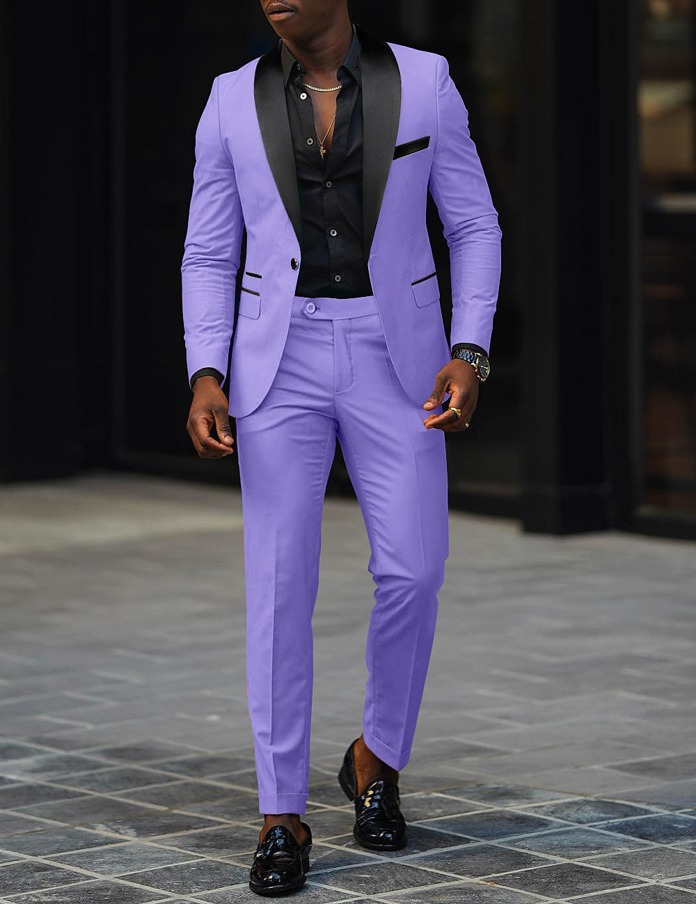 Men's Gray Suit | Wedding Formal Two Piece-7