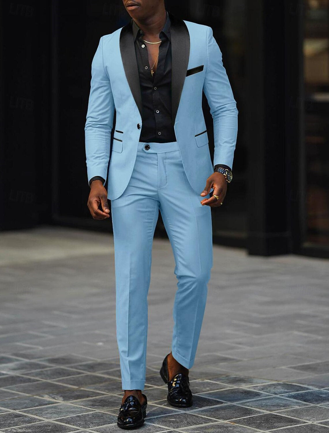 Men's Gray Suit | Wedding Formal Two Piece-16