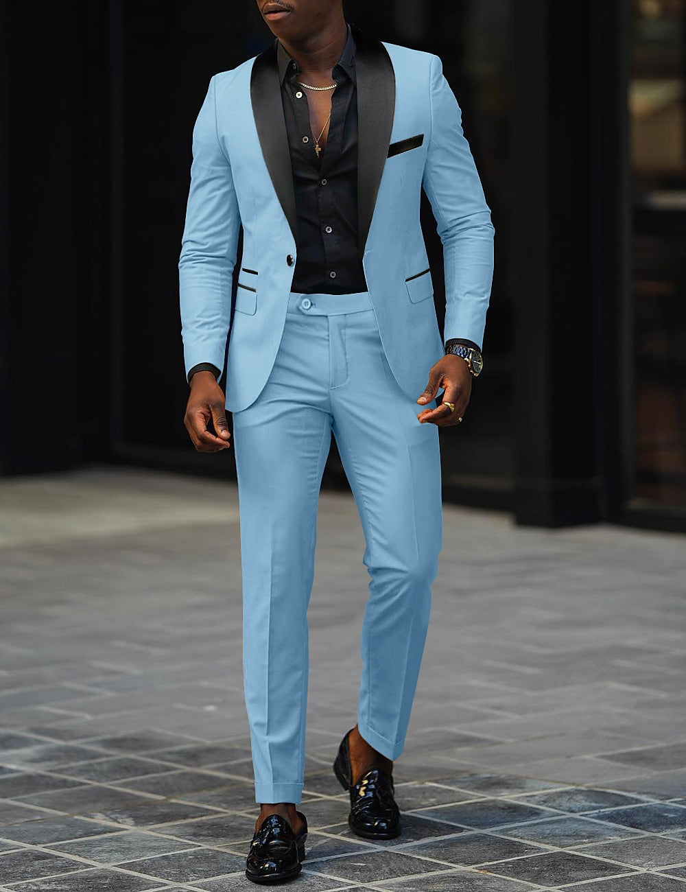 Men's Gray Suit | Wedding Formal Two Piece-8