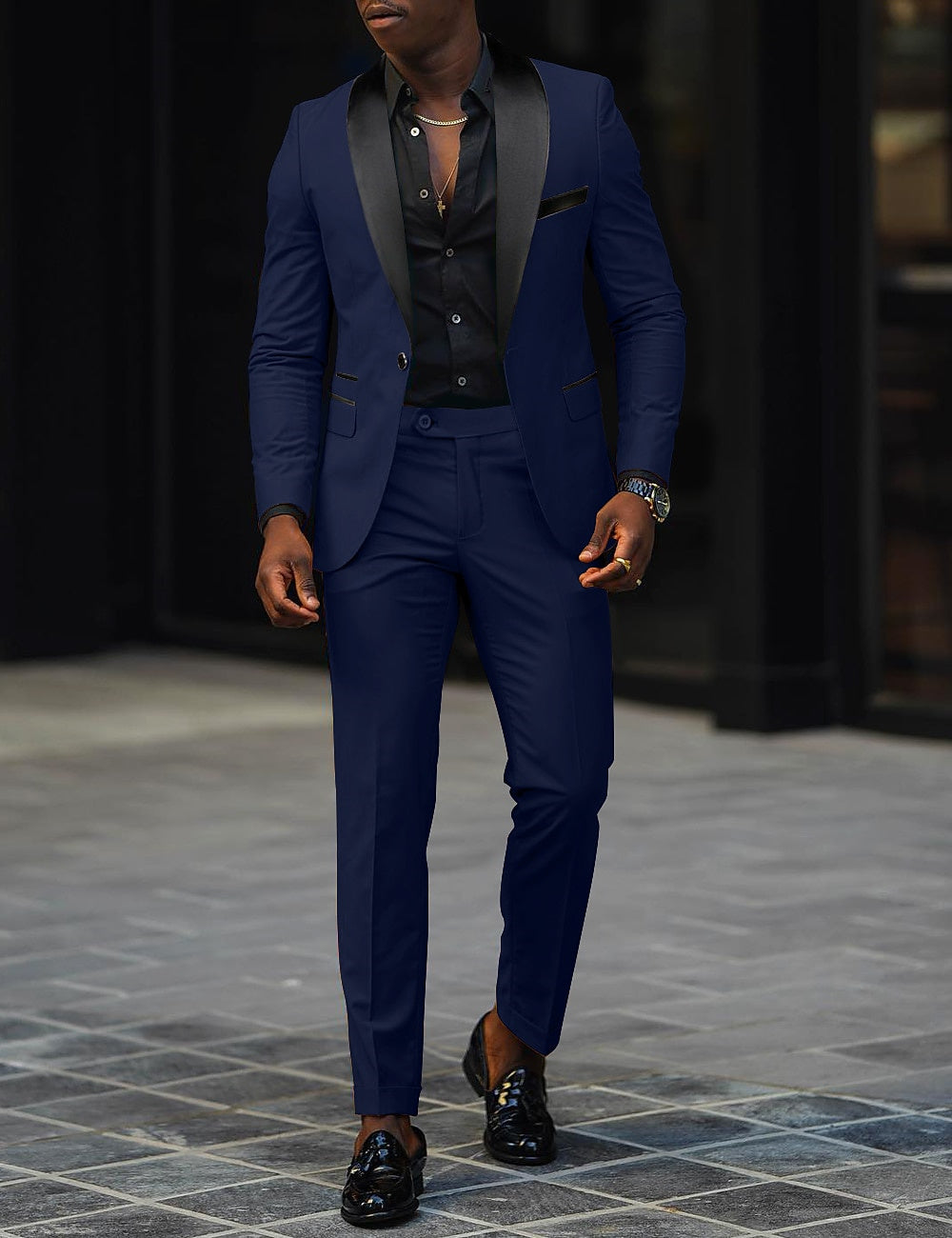 Men's Gray Suit | Wedding Formal Two Piece-13