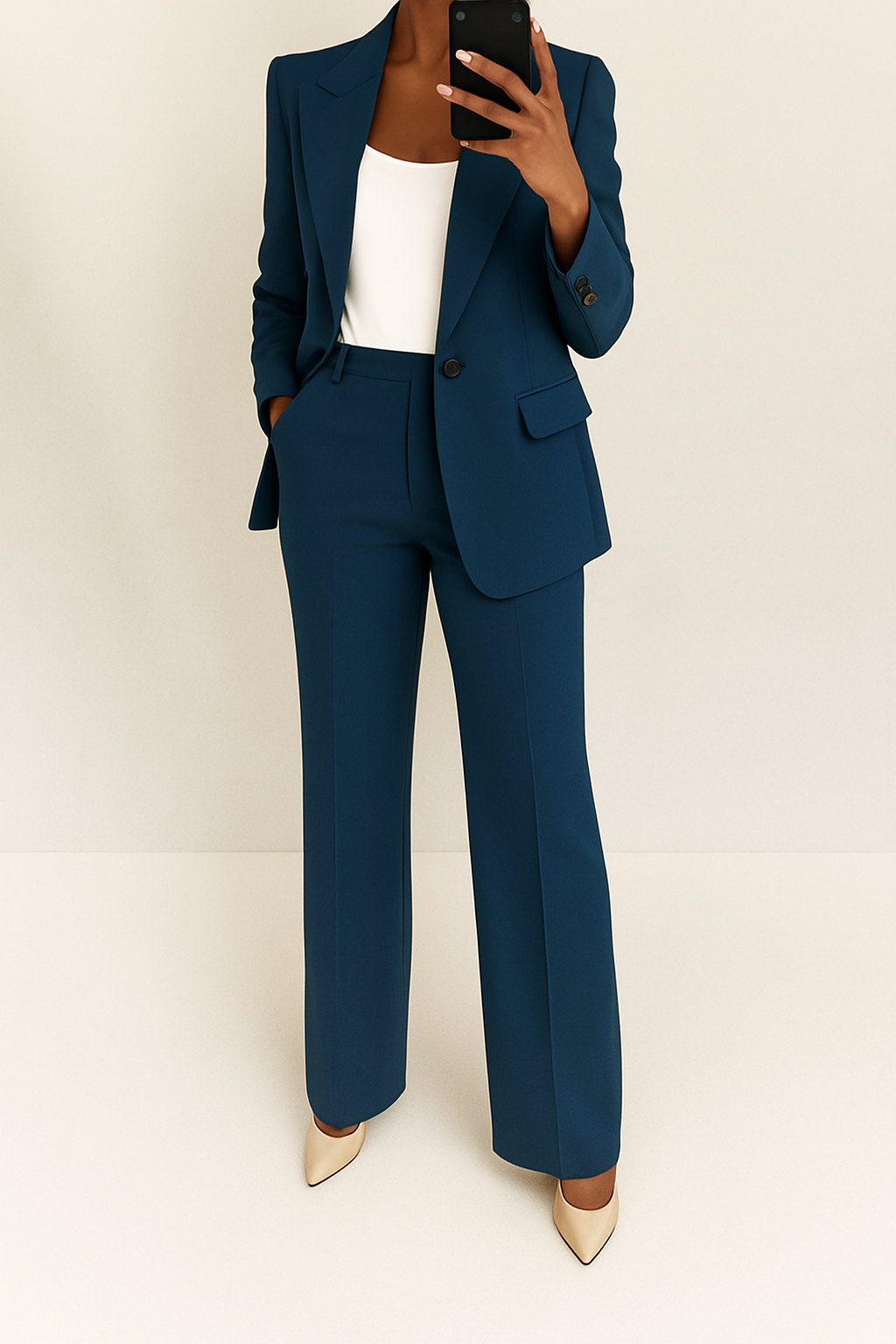 Women's Suit Set | Single-Breasted Blazer & Pants-7