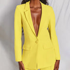 Women's Formal Suit Set | Blazer Wide Leg Pants-2