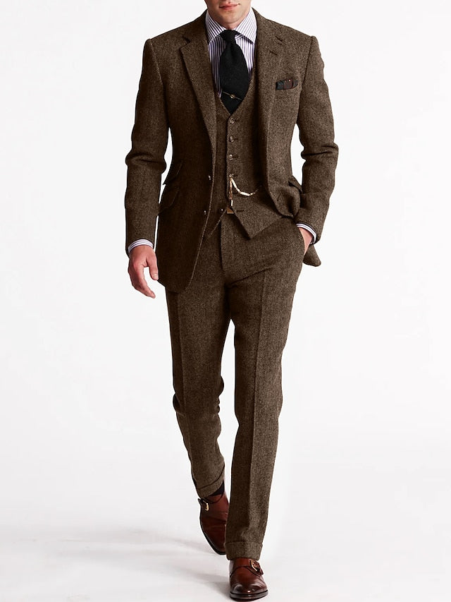 Men's Three-Piece Suit Set | Classic Formal-4