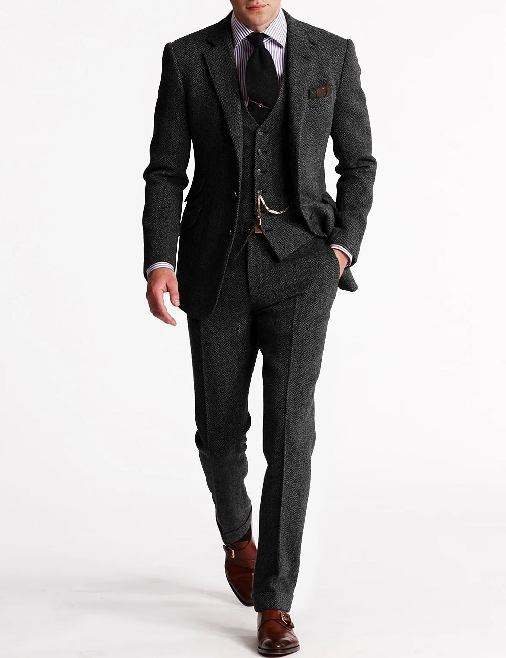 Men's Three-Piece Suit Set | Classic Formal-6