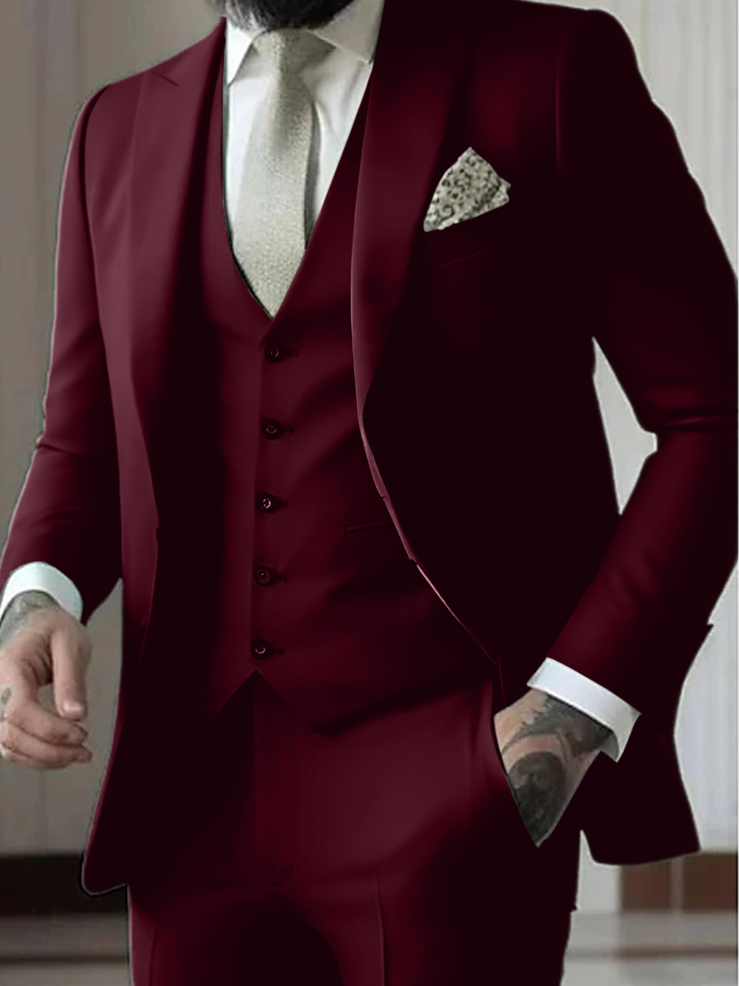Men's Wedding Guest Suit | Tailored Fit 3-Piece-5