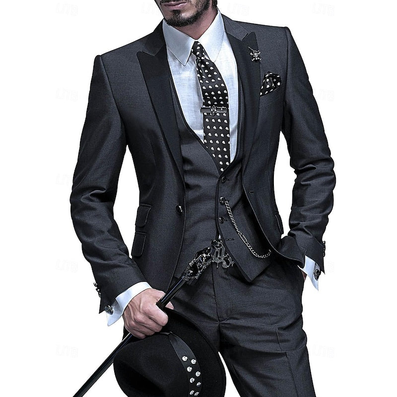Men's Formal Three Piece Suit | Notched Lapel-4