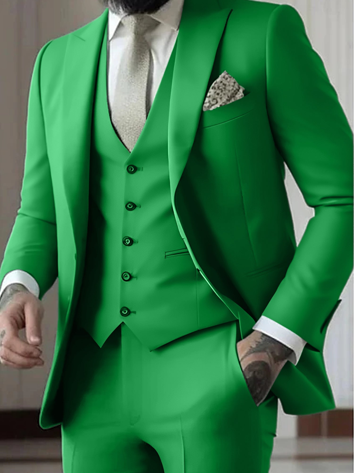 Men's Wedding Guest Suit | Tailored Fit 3-Piece-10