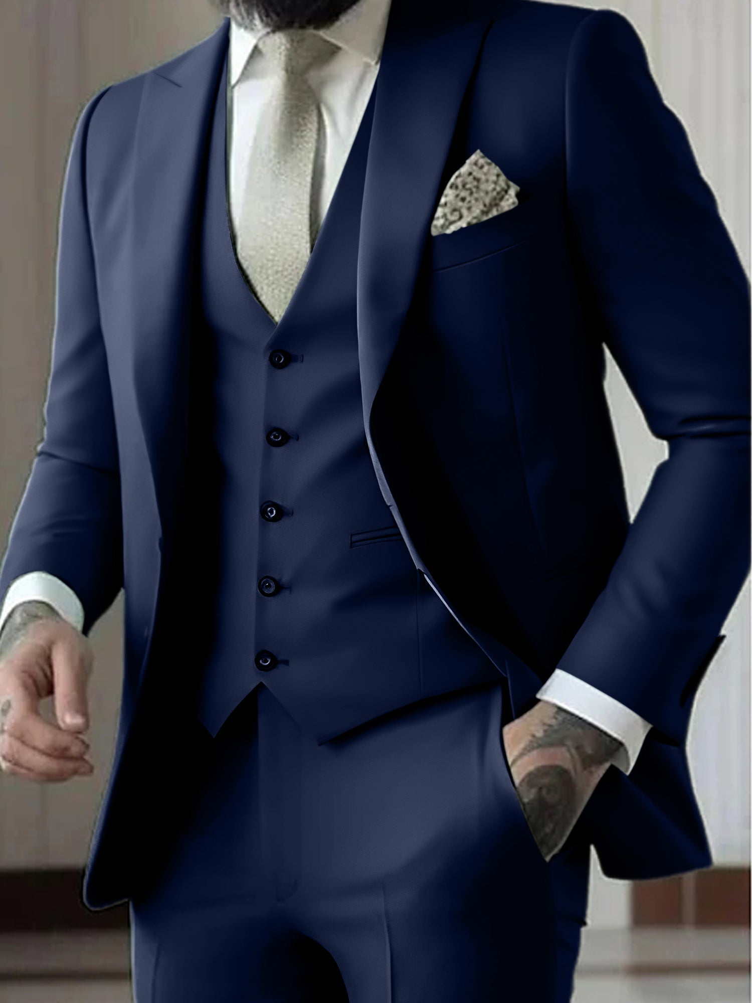 Men's Wedding Guest Suit | Tailored Fit 3-Piece-11