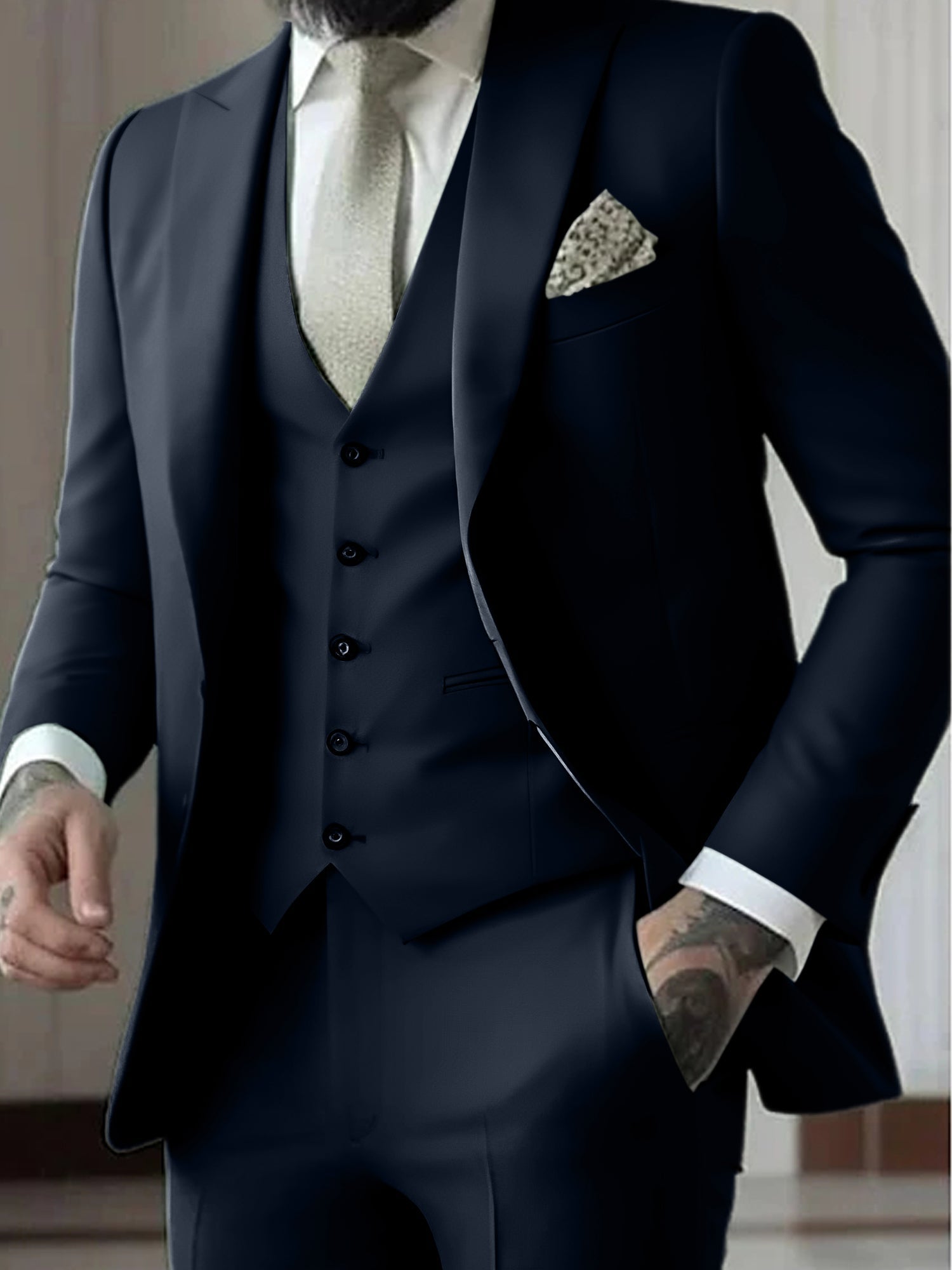 Men's Wedding Guest Suit | Tailored Fit 3-Piece-7