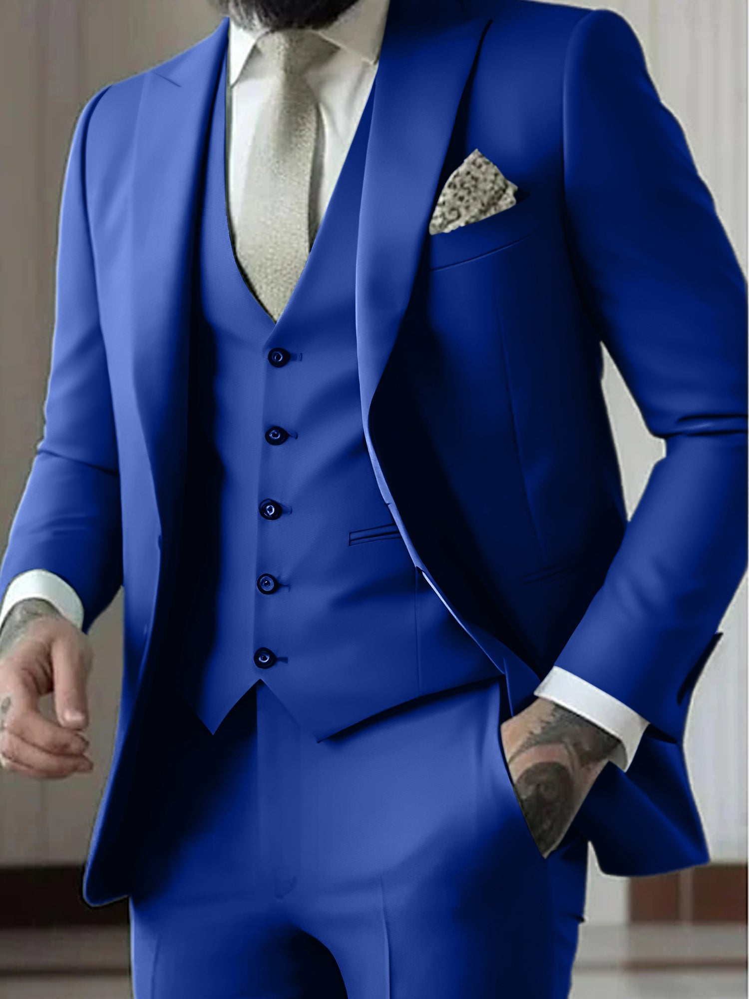 Men's Wedding Guest Suit | Tailored Fit 3-Piece-15
