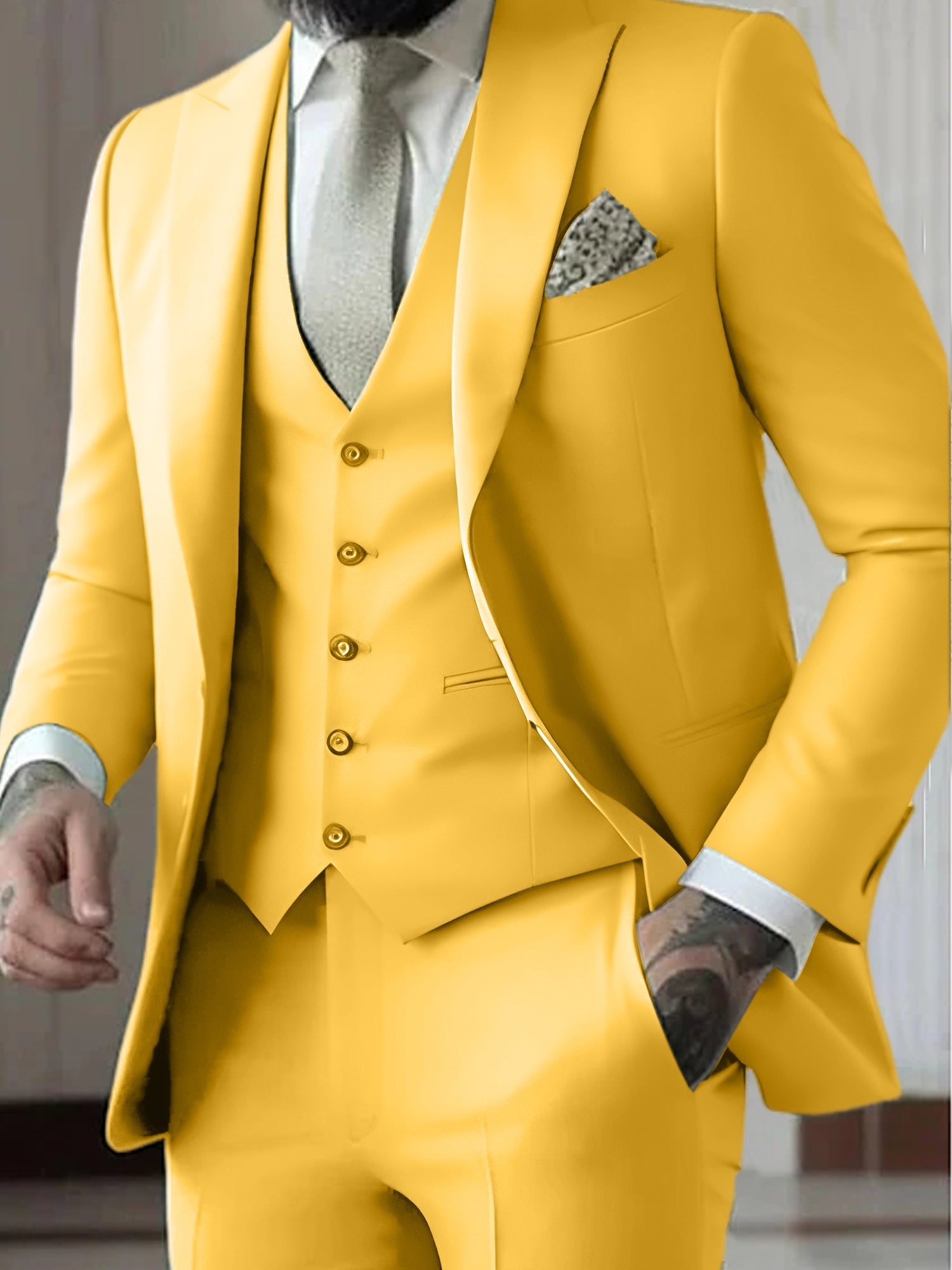 Men's Wedding Guest Suit | Tailored Fit 3-Piece-18