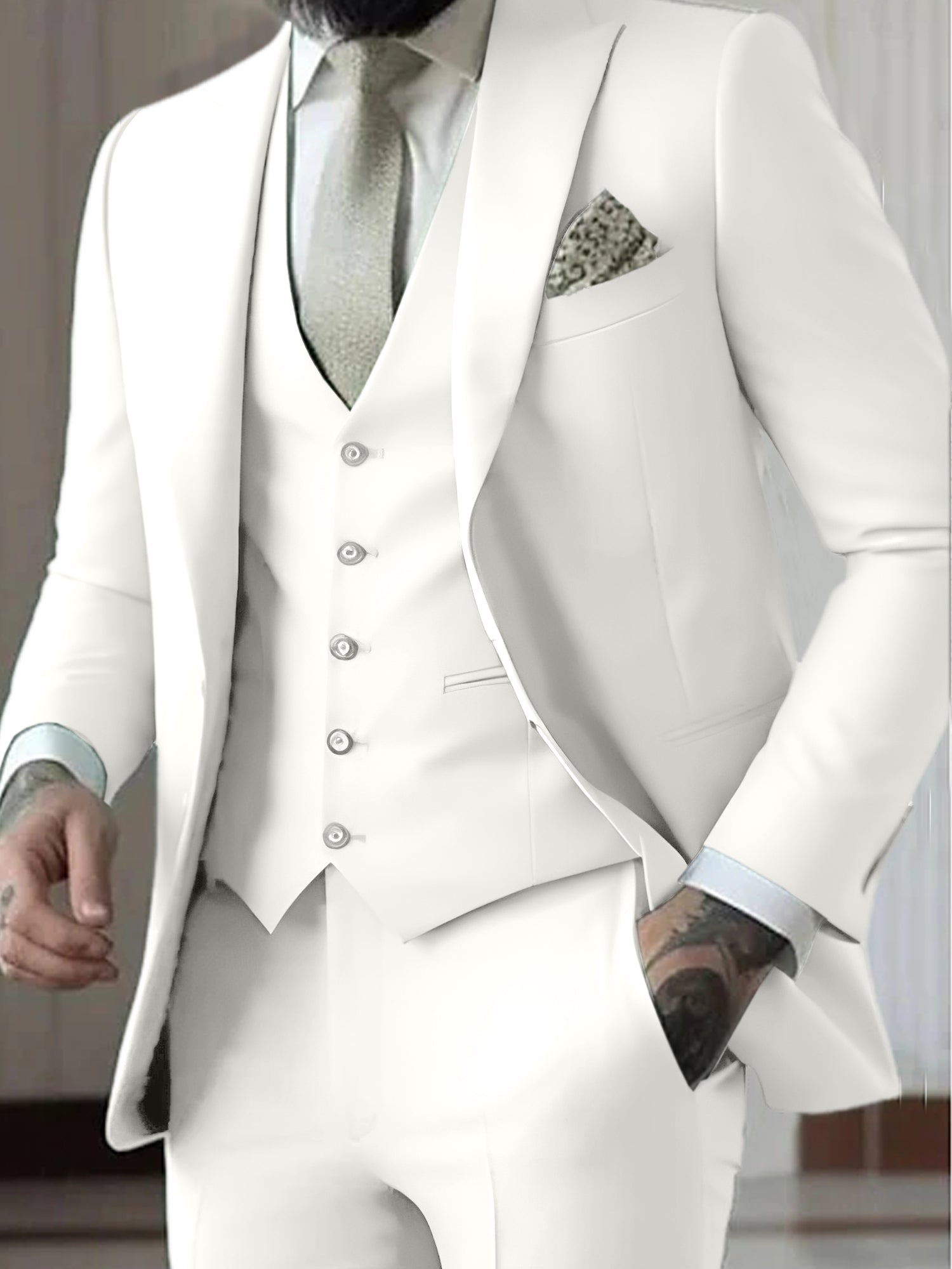Men's Wedding Guest Suit | Tailored Fit 3-Piece-17