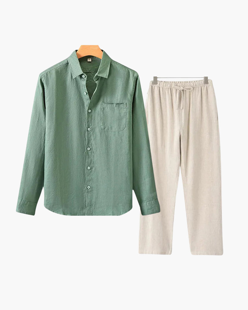 Men's Casual Button Shirt | Summer Wide Leg-2