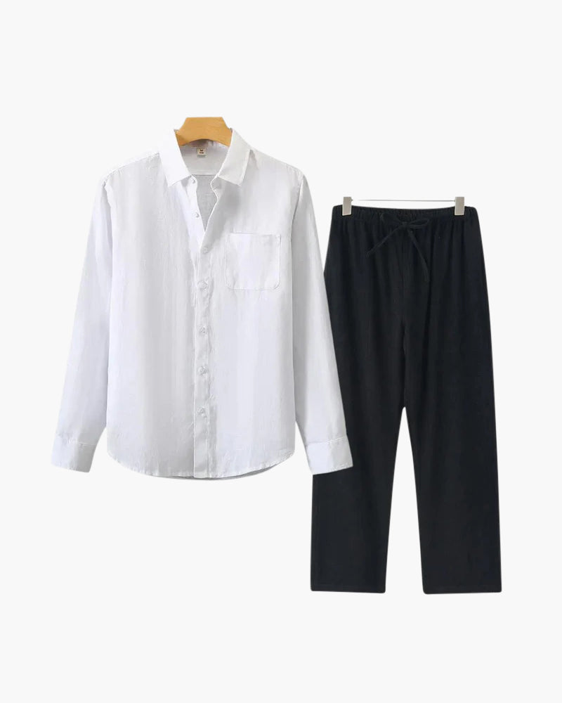 Men's Casual Button Shirt | Summer Wide Leg-15
