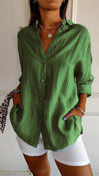 Women's Casual Button Down Shirt | Summer Boho-8