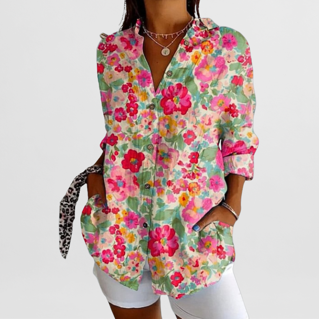Women's Floral Casual Blouse | Summer Boho-5