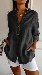 Women's Casual Button Down Shirt | Summer Boho-11