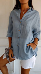 Women's Casual Button Down Shirt | Summer Boho-2