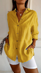 Women's Casual Button Down Shirt | Summer Boho-5