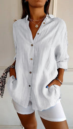 Women's Casual Button Down Shirt | Summer Boho-12
