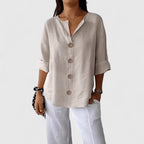 Women's Casual Blouse | Button Front Versatile-1