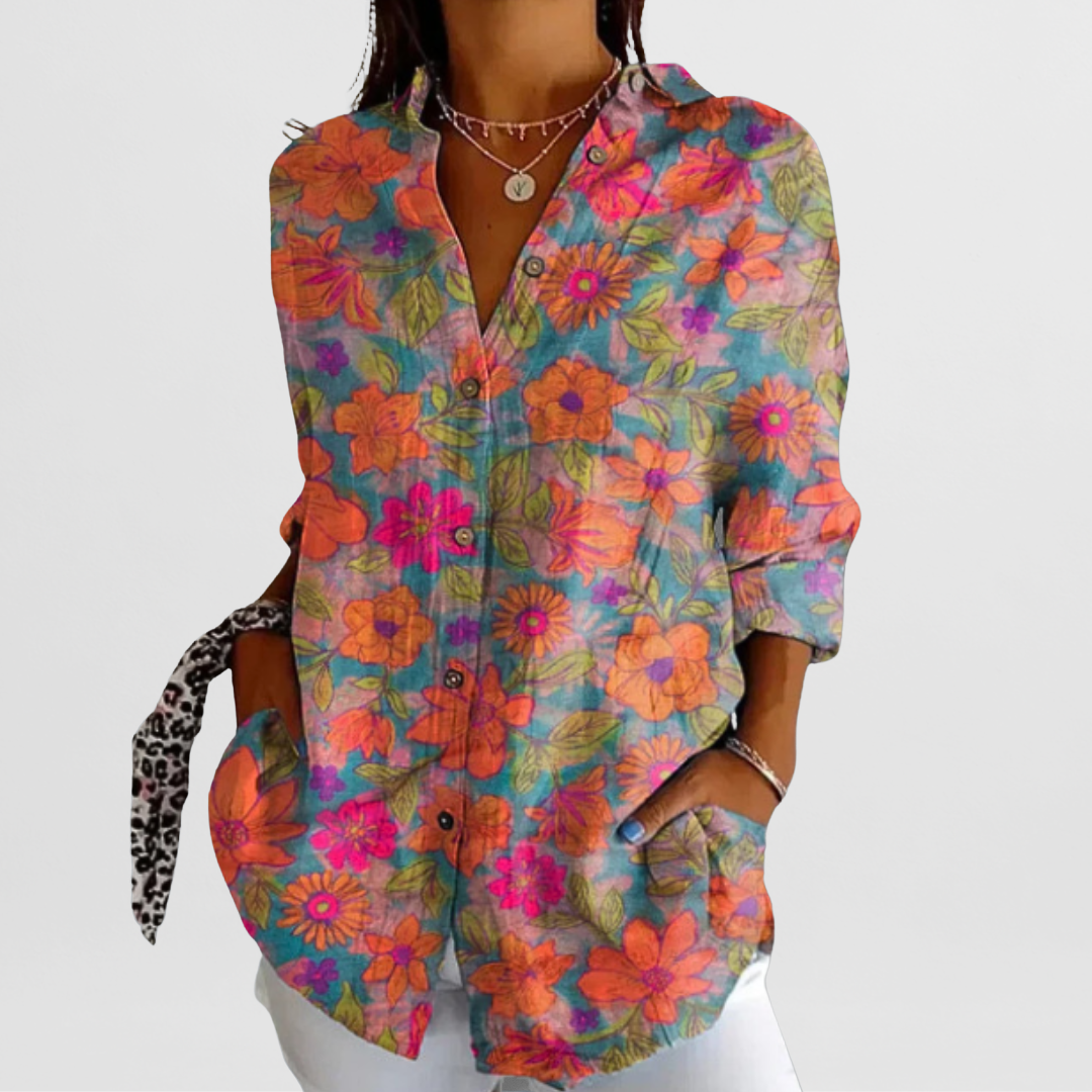 Women's Floral Casual Blouse | Summer Boho-3