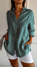 Women's Casual Button Down Shirt | Summer Boho-6