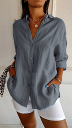 Women's Casual Button Down Shirt | Summer Boho-10