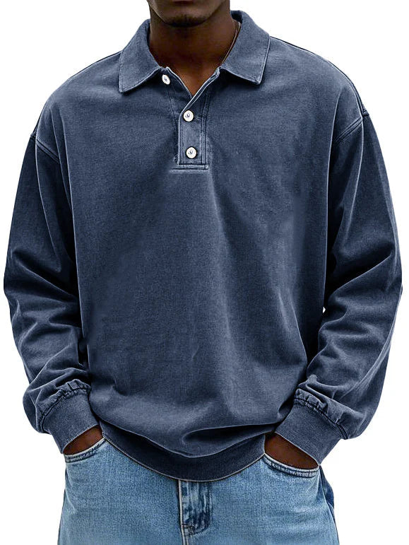 Men's Casual Polo Shirt | Long Sleeve-9