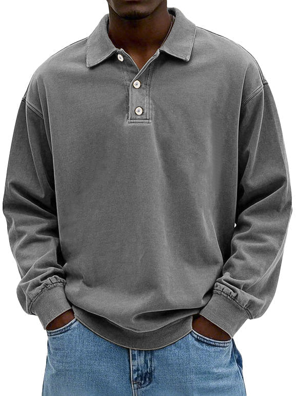 Men's Casual Polo Shirt | Long Sleeve-3