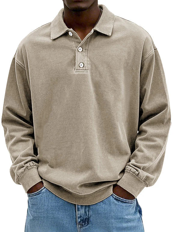 Men's Casual Polo Shirt | Long Sleeve-2