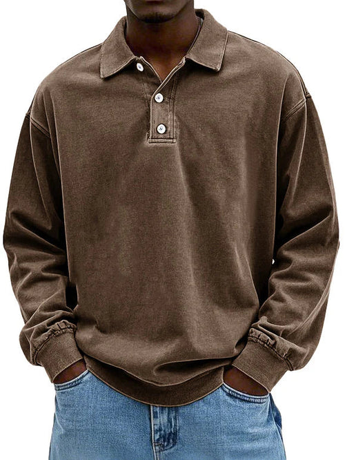 Men's Casual Polo Shirt | Long Sleeve-7