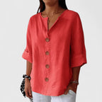 Women's Casual Blouse | Button Front Versatile-7